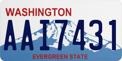 WA license plate AAI7431