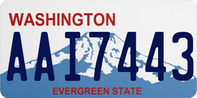WA license plate AAI7443