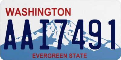 WA license plate AAI7491