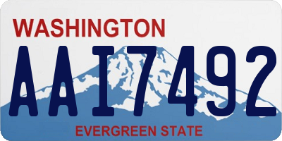 WA license plate AAI7492