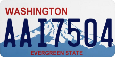 WA license plate AAI7504