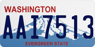 WA license plate AAI7513