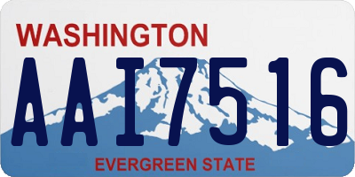 WA license plate AAI7516