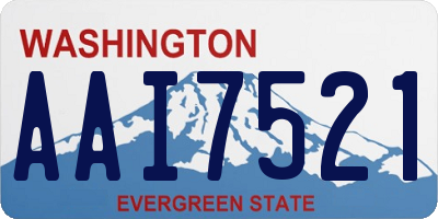 WA license plate AAI7521
