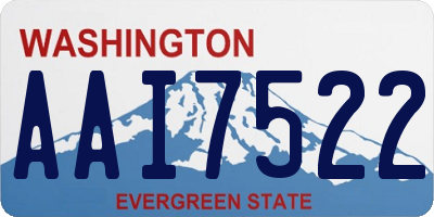 WA license plate AAI7522