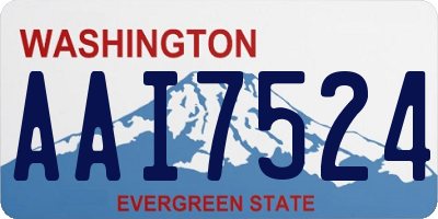 WA license plate AAI7524