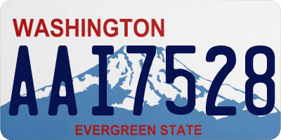 WA license plate AAI7528