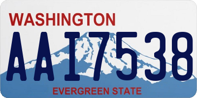 WA license plate AAI7538