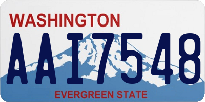 WA license plate AAI7548