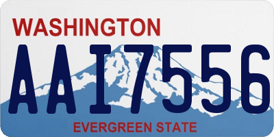 WA license plate AAI7556