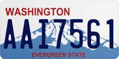 WA license plate AAI7561