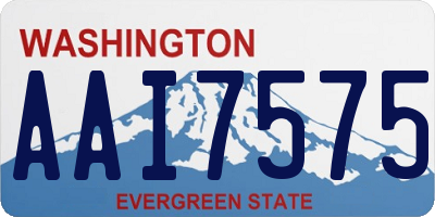 WA license plate AAI7575
