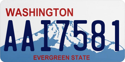 WA license plate AAI7581