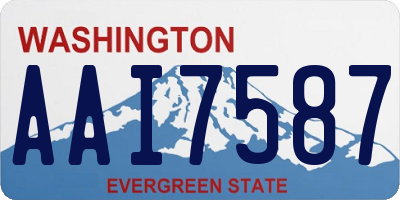 WA license plate AAI7587