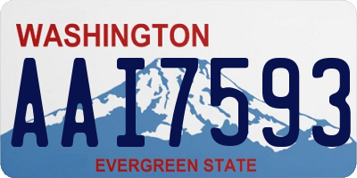 WA license plate AAI7593