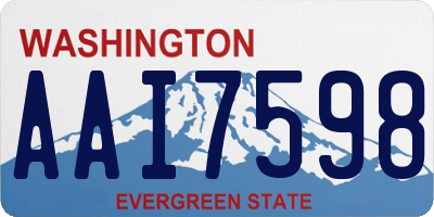 WA license plate AAI7598