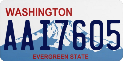 WA license plate AAI7605