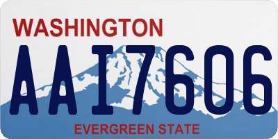 WA license plate AAI7606
