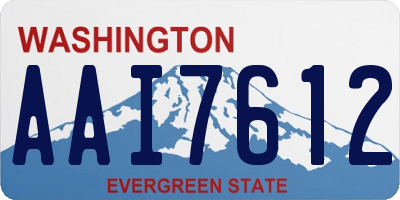WA license plate AAI7612