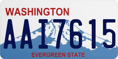 WA license plate AAI7615