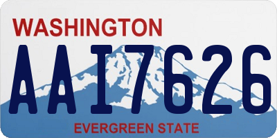 WA license plate AAI7626