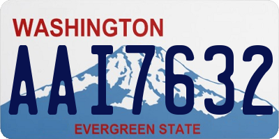 WA license plate AAI7632
