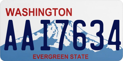 WA license plate AAI7634