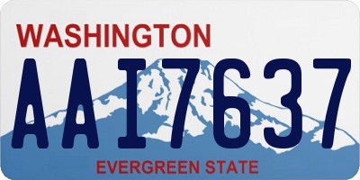 WA license plate AAI7637
