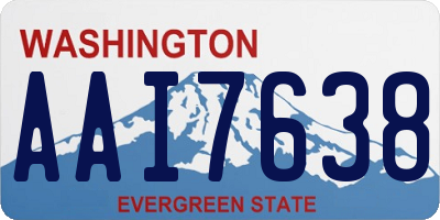 WA license plate AAI7638