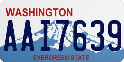 WA license plate AAI7639