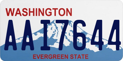 WA license plate AAI7644