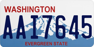 WA license plate AAI7645