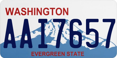 WA license plate AAI7657