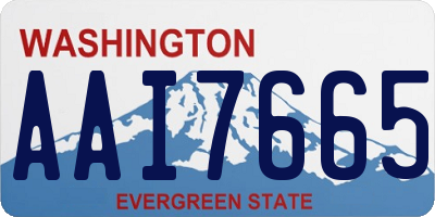 WA license plate AAI7665