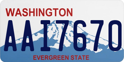 WA license plate AAI7670