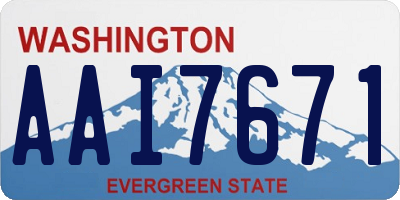 WA license plate AAI7671