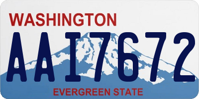 WA license plate AAI7672