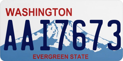 WA license plate AAI7673