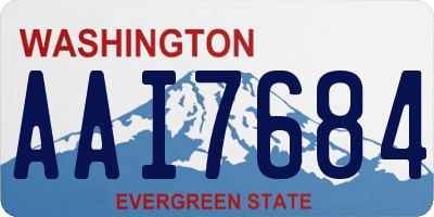 WA license plate AAI7684