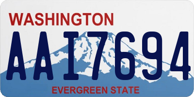 WA license plate AAI7694
