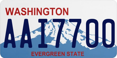 WA license plate AAI7700
