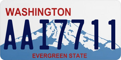 WA license plate AAI7711