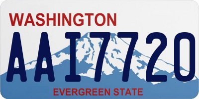 WA license plate AAI7720