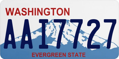 WA license plate AAI7727