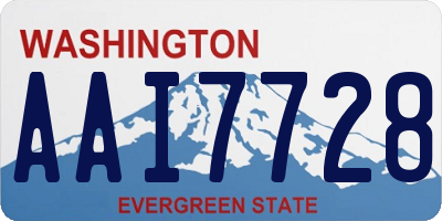 WA license plate AAI7728
