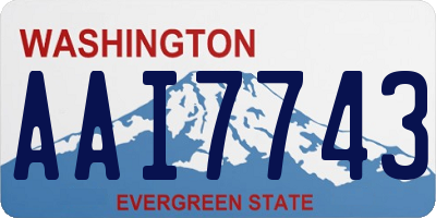 WA license plate AAI7743
