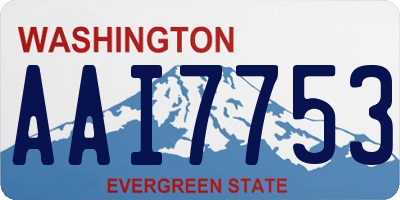 WA license plate AAI7753