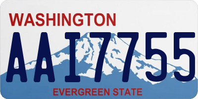 WA license plate AAI7755