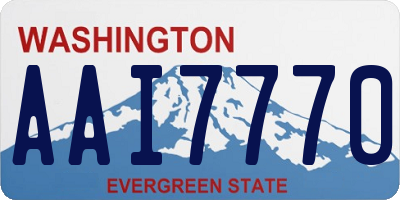 WA license plate AAI7770