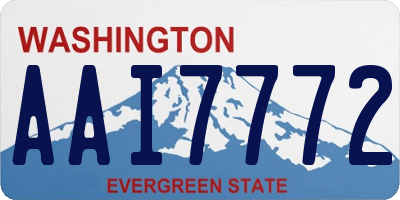 WA license plate AAI7772